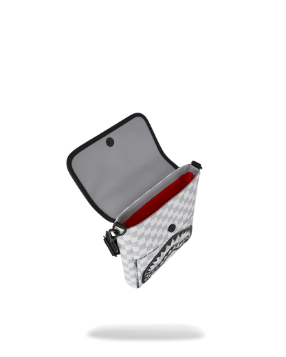 SPRAYGROUND® SLING BLACK STENCIL SHARK MESSENGER SLING