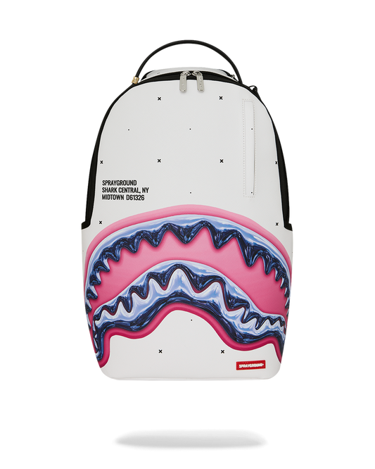 SPRAYGROUNDÂ® BACKPACK SHARK CENTRAL LIQUID CHROME BACKPACK