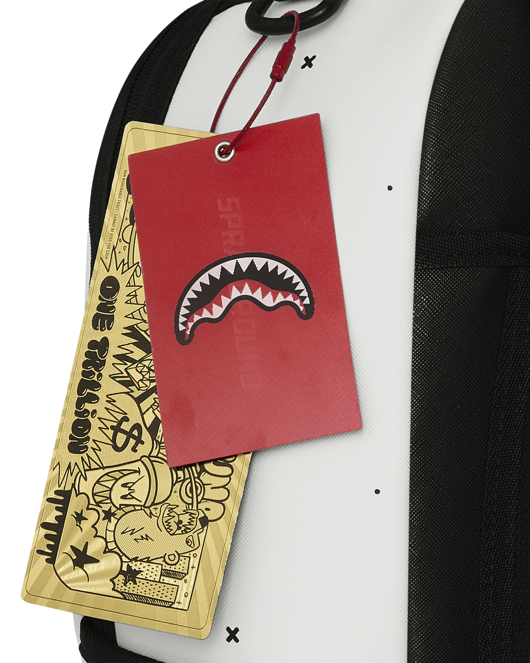 SPRAYGROUNDÂ® BACKPACK SHARK CENTRAL LIQUID CHROME BACKPACK