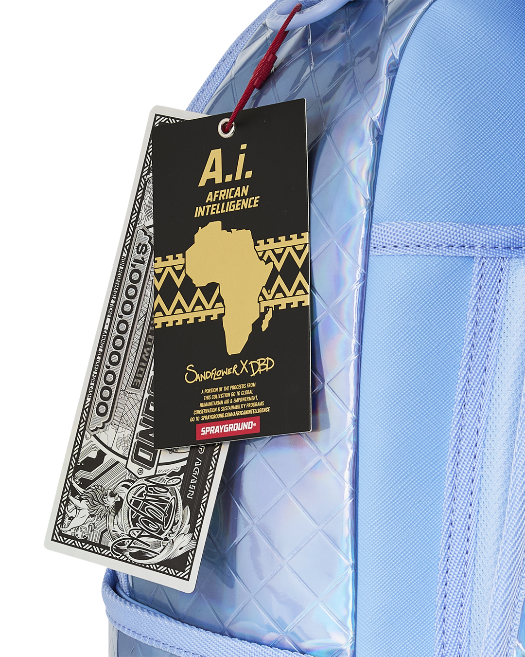 SPRAYGROUND® BACKPACK A.I. AFRICAN INTELLIGENCE THE OCEAN WITHIN BACKPACK - SANDFLOWER COLLAB