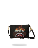 SPRAYGROUND® POUCHETTE BAG OF MONEY ON FIRE CROSSOVER CLUTCH