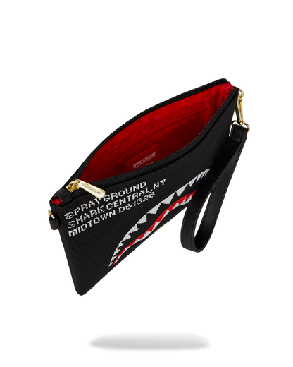 SPRAYGROUND® POUCHETTE SHARK CENTRAL KNIT CROSSOVER CLUTCH