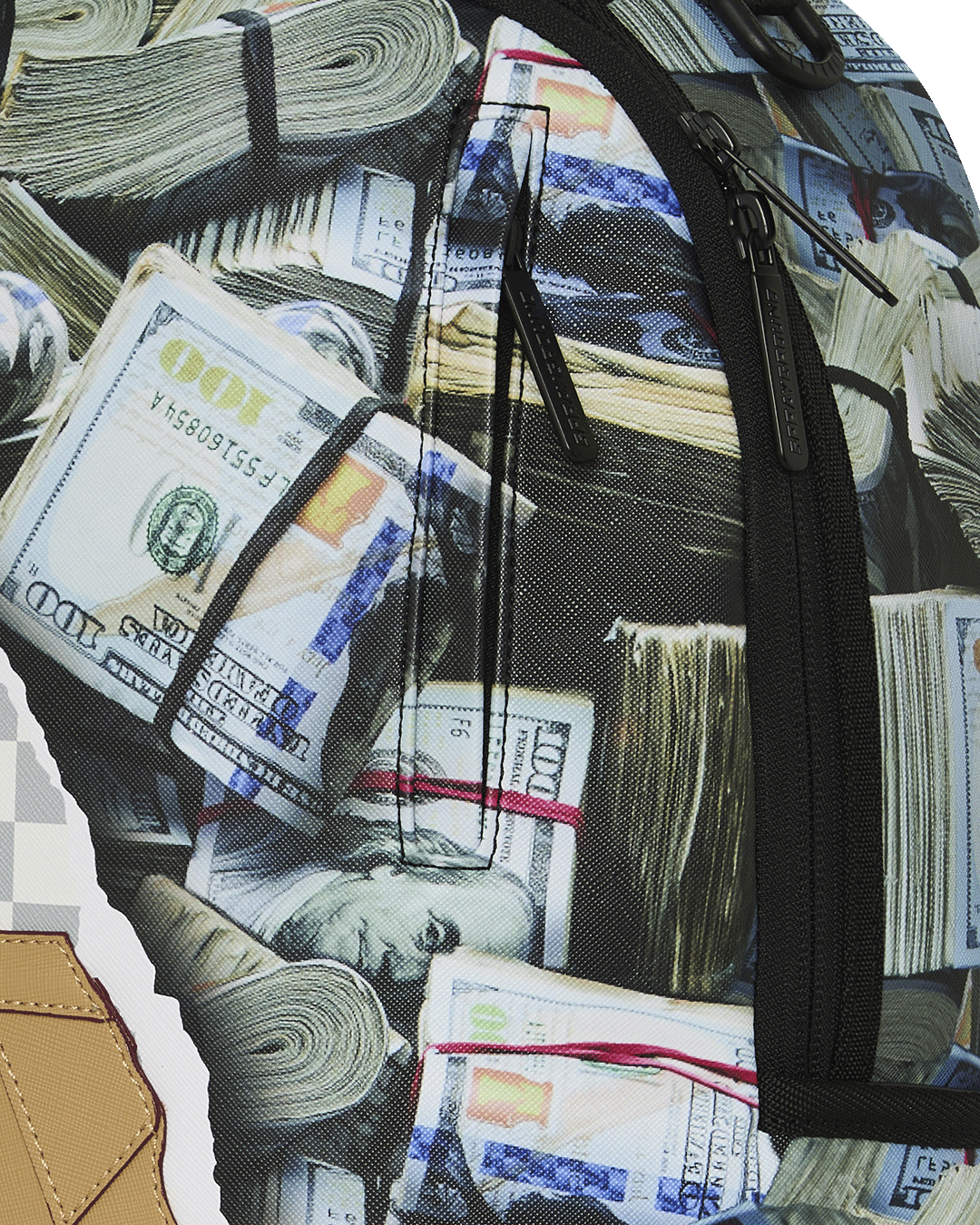 SPRAYGROUNDÂ® BACKPACK CREAM CHECK FULL OF CASH BACKPACK