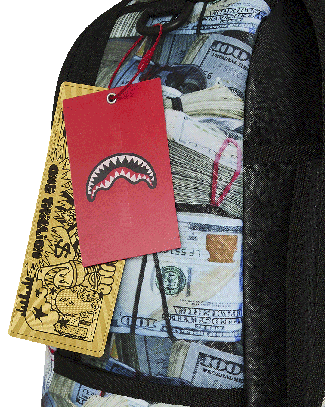 SPRAYGROUNDÂ® BACKPACK CREAM CHECK FULL OF CASH BACKPACK