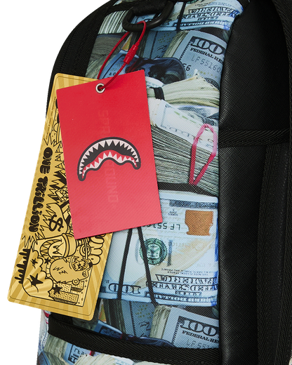 SPRAYGROUNDÂ® BACKPACK CREAM CHECK FULL OF CASH BACKPACK