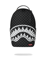 SPRAYGROUND® BACKPACK BLACK AND WHITE DRIP CHECK SHARK BACKPACK