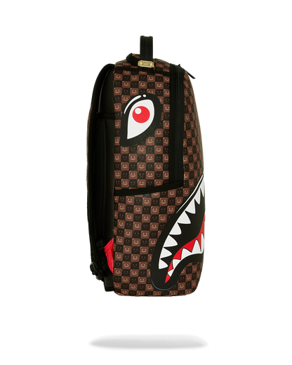 SPRAYGROUNDÂ® BACKPACK SHARKS IN PARIS WTF BUBBLE BROWN CHECK BACKPACK