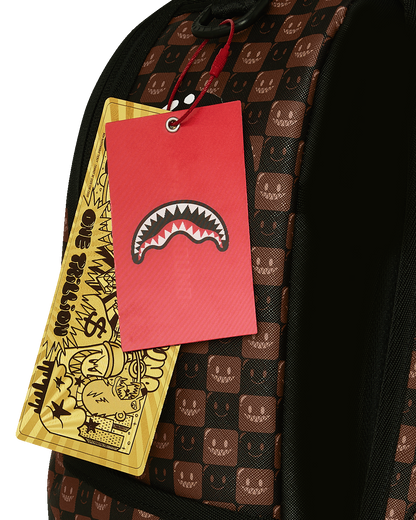 SPRAYGROUNDÂ® BACKPACK SHARKS IN PARIS WTF BUBBLE BROWN CHECK BACKPACK