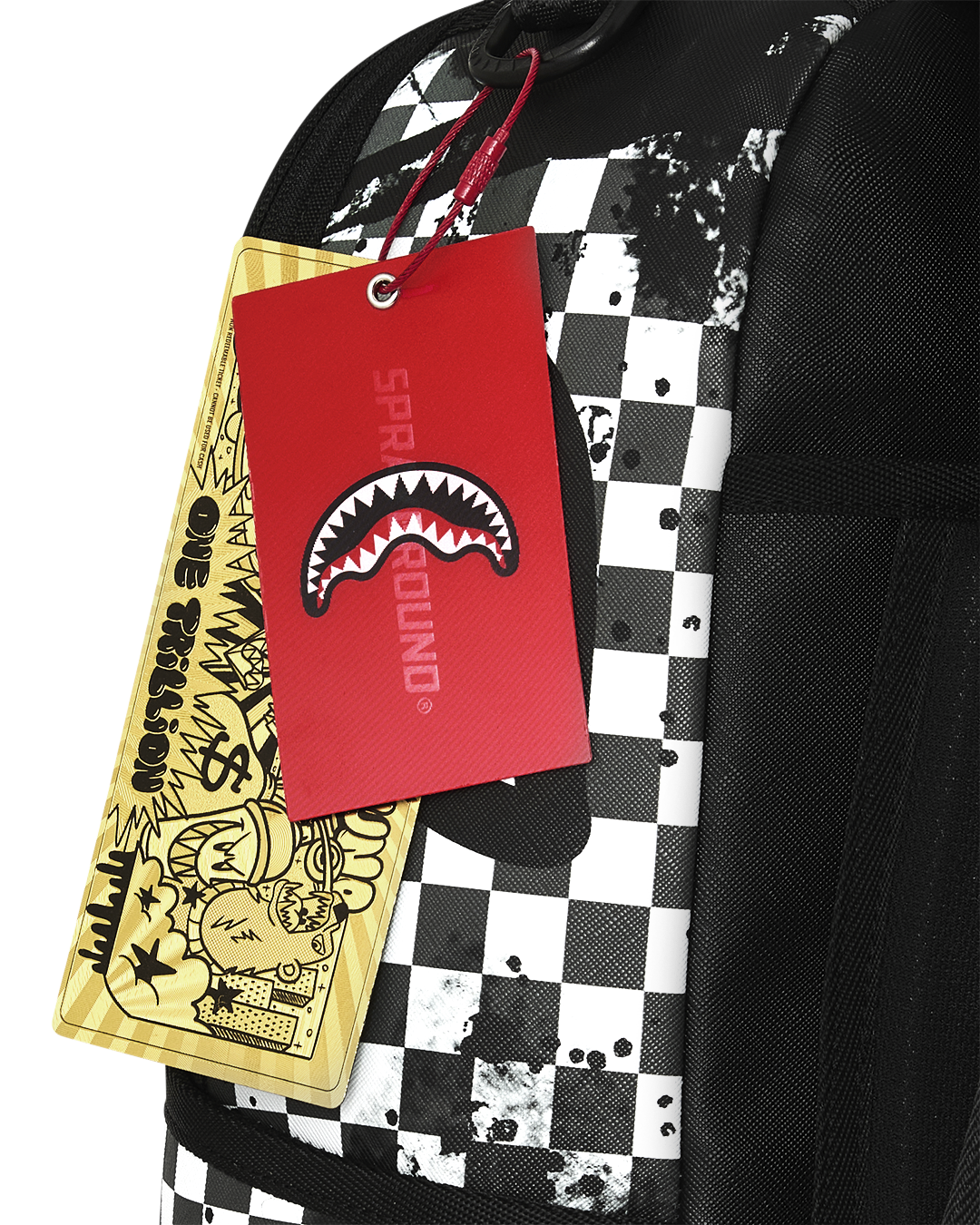 SPRAYGROUNDÂ® BACKPACK PAINTED OVER CHECK BACKPACK