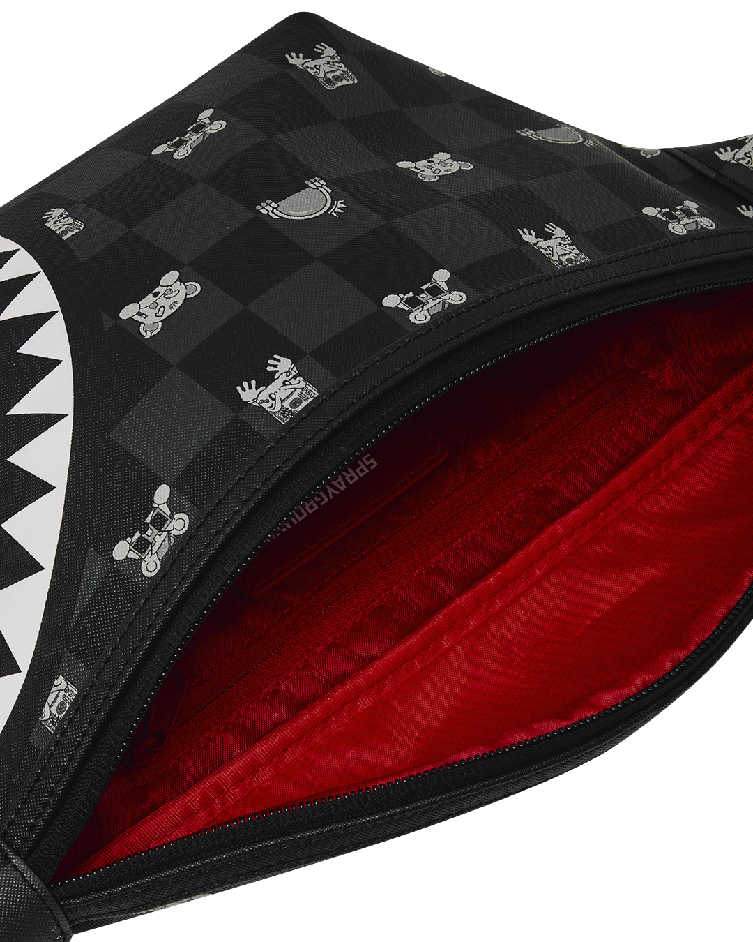 SPRAYGROUND® CROSSBODY GRAY PEEKING CHARACTER CHECK SAVVY CROSSBODY
