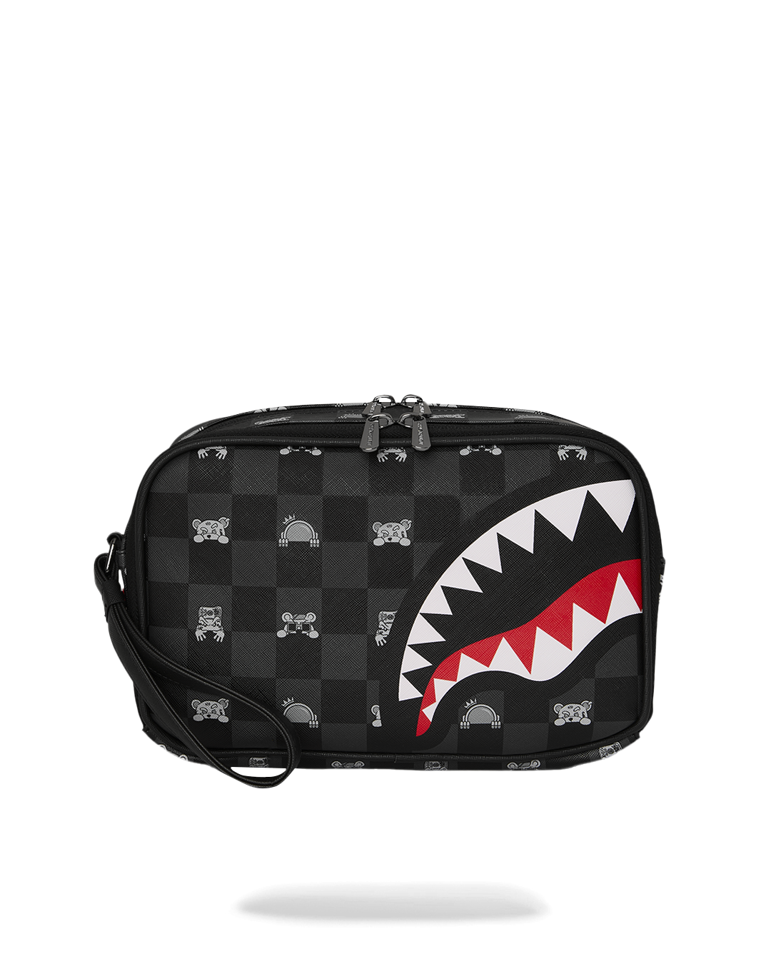 SPRAYGROUND® TOILETRY GRAY PEEKING CHARACTER CHECK TOILETRY BRICK