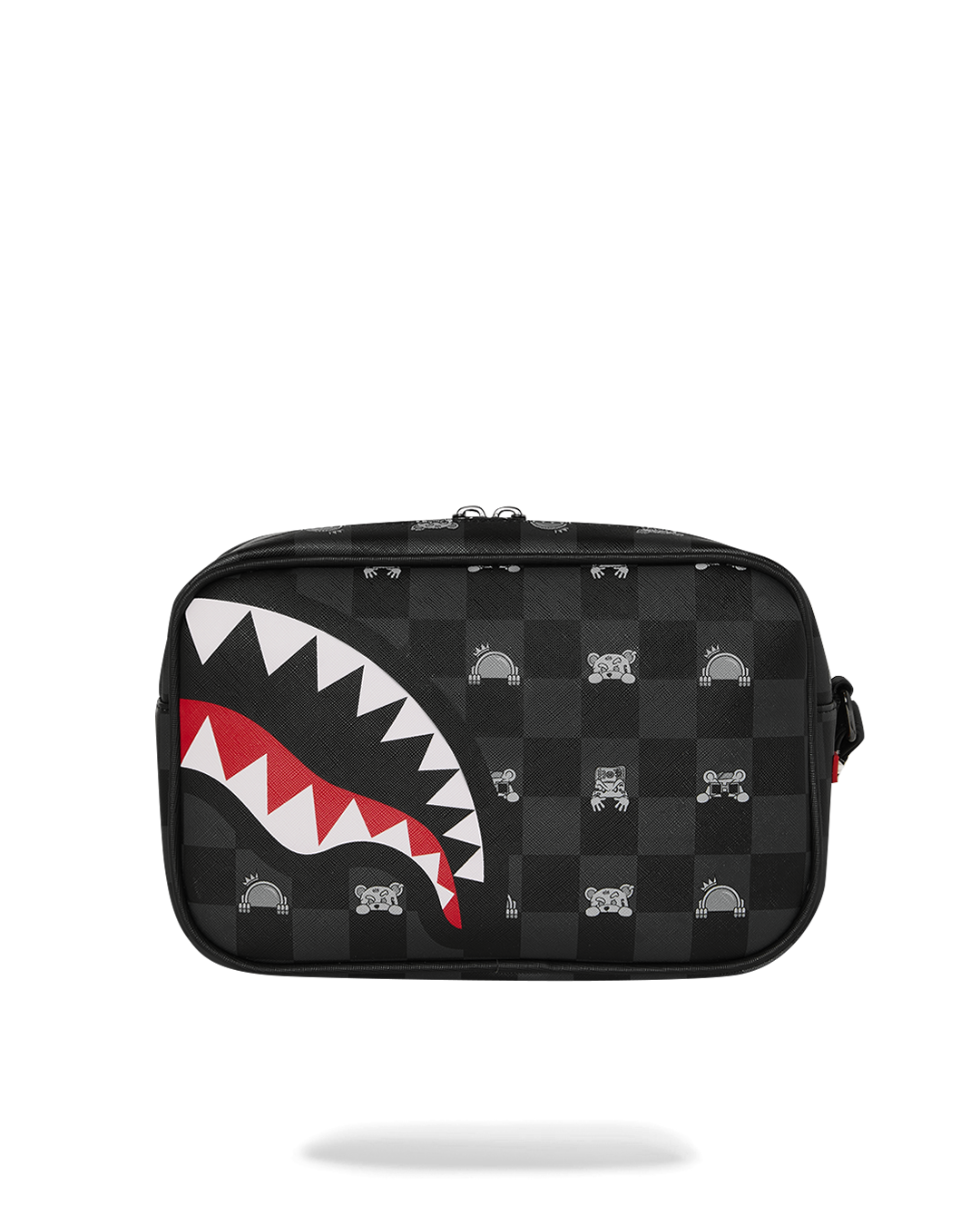 SPRAYGROUND® TOILETRY GRAY PEEKING CHARACTER CHECK TOILETRY BRICK