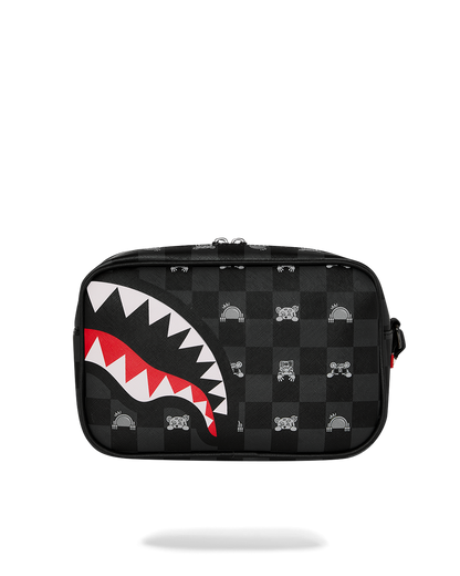 SPRAYGROUND® TOILETRY GRAY PEEKING CHARACTER CHECK TOILETRY BRICK