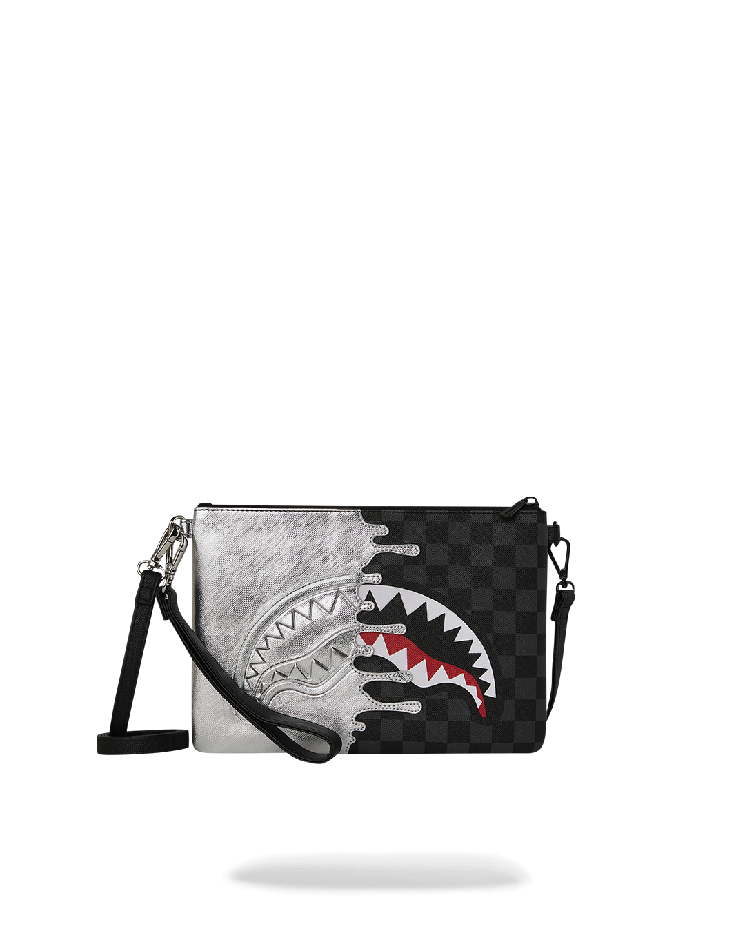 SPRAYGROUND® POUCHETTE SILVER SIDE DRIP CROSSOVER CLUTCH