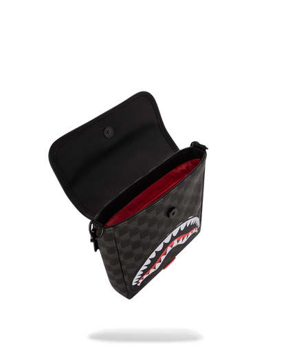 SPRAYGROUND® SLING SHARKS IN PARIS BALLOON BLACK MESSENGER SLING