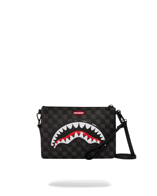 SPRAYGROUND® POUCHETTE SHARKS IN PARIS BALLOON BLACK CROSSOVER CLUTCH