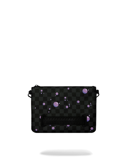 SPRAYGROUND® POUCHETTE PURPLE SLIME TAKEOVER CROSSOVER CLUTCH