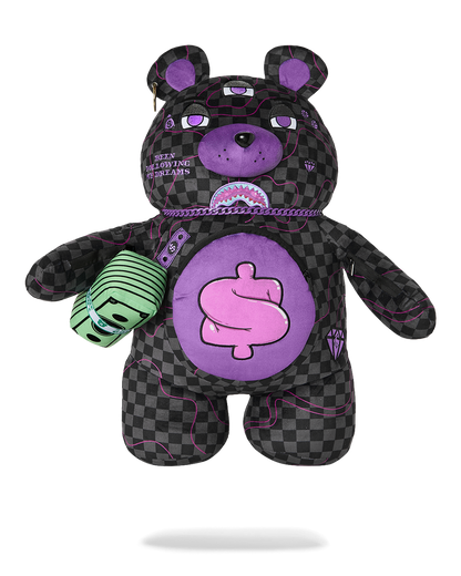 SPRAYGROUND® BACKPACK PURPLE SLIME TAKEOVER MONEYBEAR BACKPACK