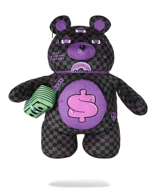 SPRAYGROUND® BACKPACK PURPLE SLIME TAKEOVER MONEYBEAR BACKPACK