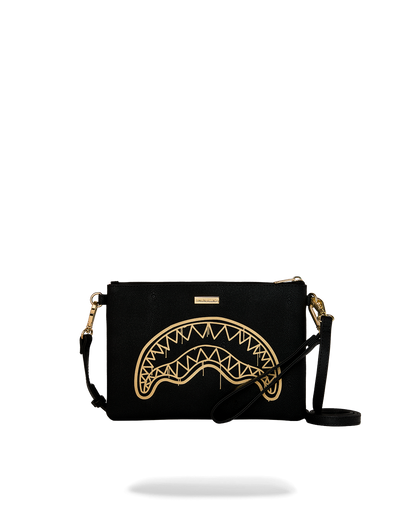 SPRAYGROUND® POUCHETTE THAT GOLD DRAP CROSSOVER CLUTCH