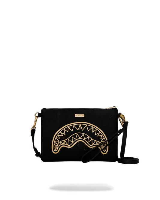 SPRAYGROUND® POUCHETTE THAT GOLD DRAP CROSSOVER CLUTCH