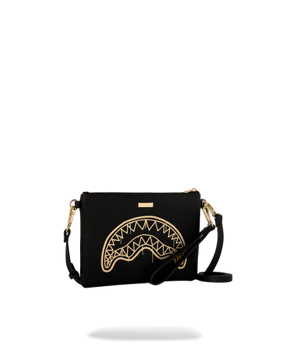 SPRAYGROUND® POUCHETTE THAT GOLD DRAP CROSSOVER CLUTCH