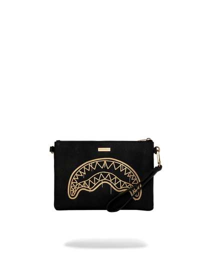 SPRAYGROUND® POUCHETTE THAT GOLD DRAP CROSSOVER CLUTCH