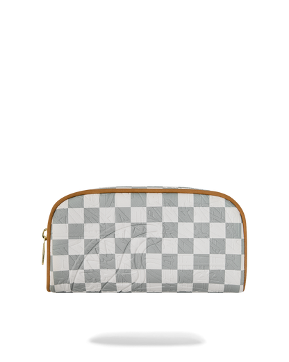 SPRAYGROUND® POUCH GRAFF EMBOSSED CREAM CHECK POUCH