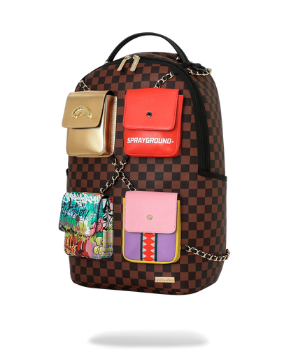 SPRAYGROUNDÂ® BACKPACK HANGING POCKETS MIX UP BACKPACK
