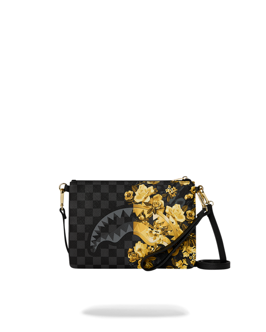 SPRAYGROUND® POUCHETTE GOLD FLORAL REMIX CROSSOVER CLUTCH