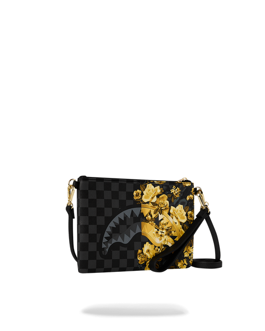 SPRAYGROUND® POUCHETTE GOLD FLORAL REMIX CROSSOVER CLUTCH
