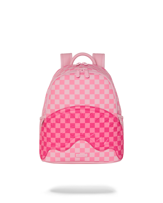 SPRAYGROUND® BACKPACK PINK SHARKS IN PARIS PATCH SAVAGE BACKPACK