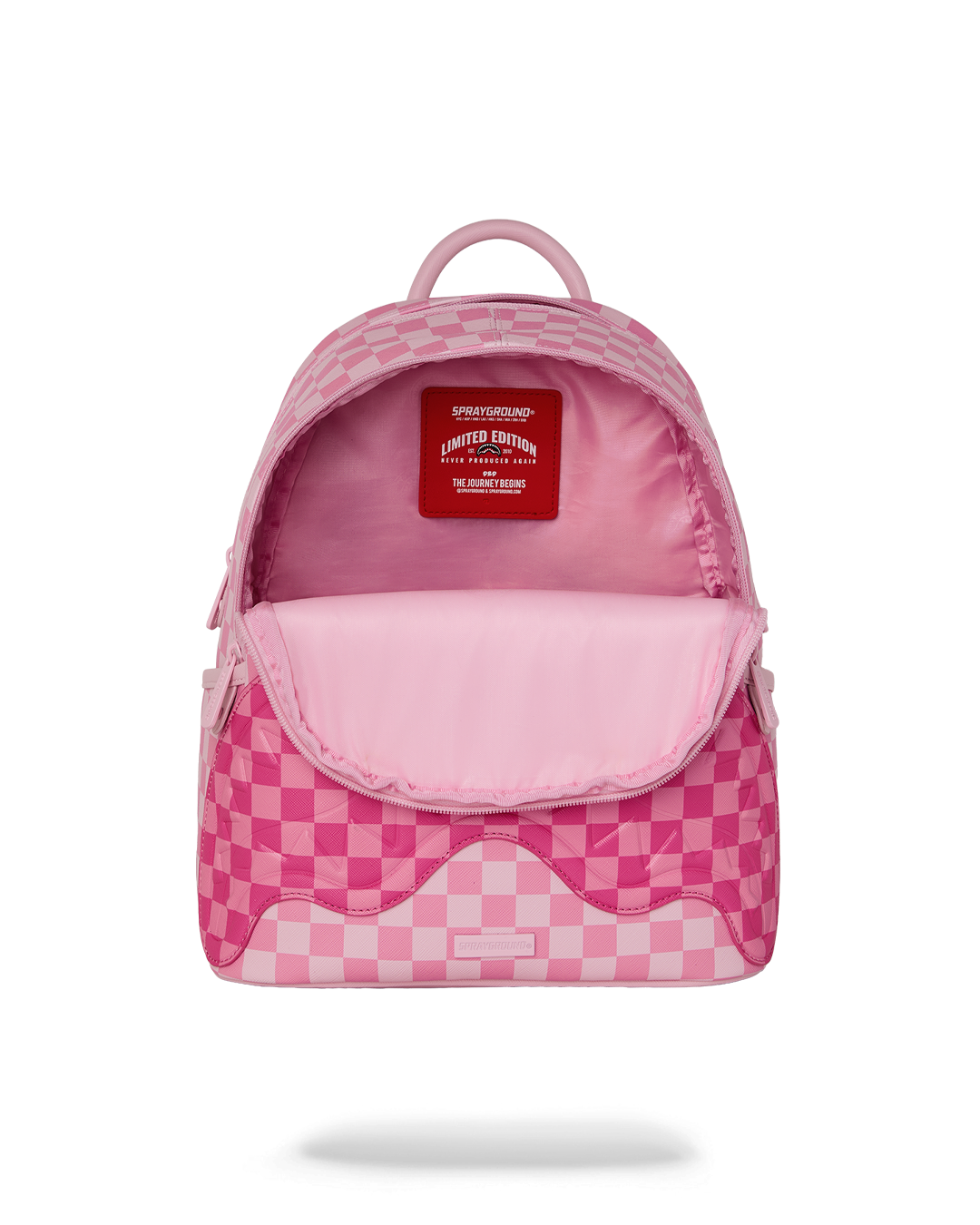 SPRAYGROUND® BACKPACK PINK SHARKS IN PARIS PATCH SAVAGE BACKPACK