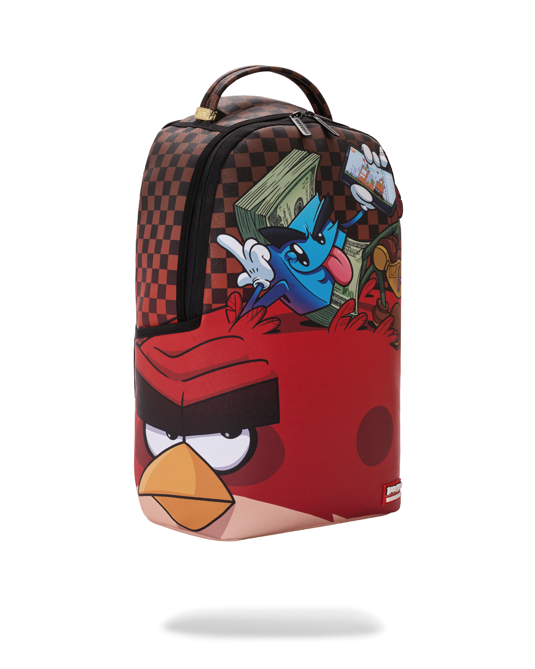 SPRAYGROUNDÂ® BACKPACK MONEY BOY CHILLIN ON BIG ANGRY BIRD BACKPACK