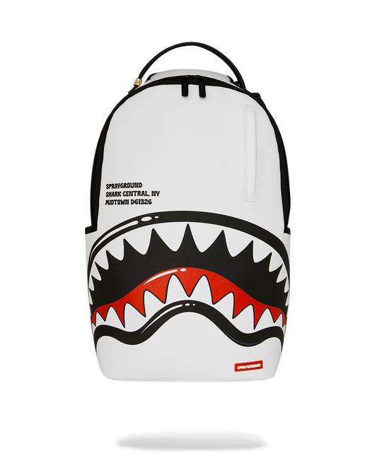 SPRAYGROUND® BACKPACK SHARK CENTRAL BUBBLY WHITE BACKPACK