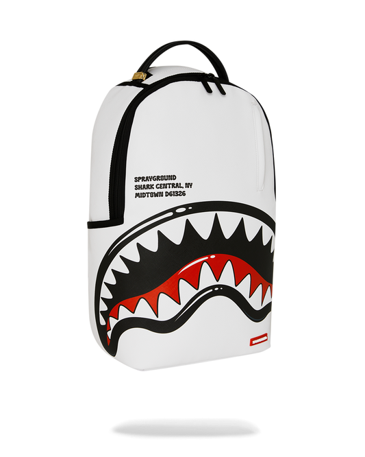 SPRAYGROUND® BACKPACK SHARK CENTRAL BUBBLY WHITE BACKPACK