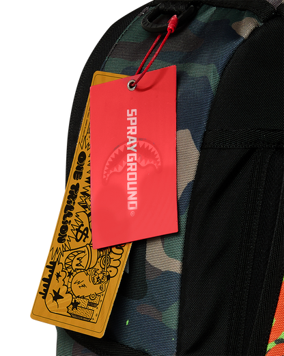 SPRAYGROUND® BACKPACK 90S NICK CAMO WITH GRAFFITI BACKPACK