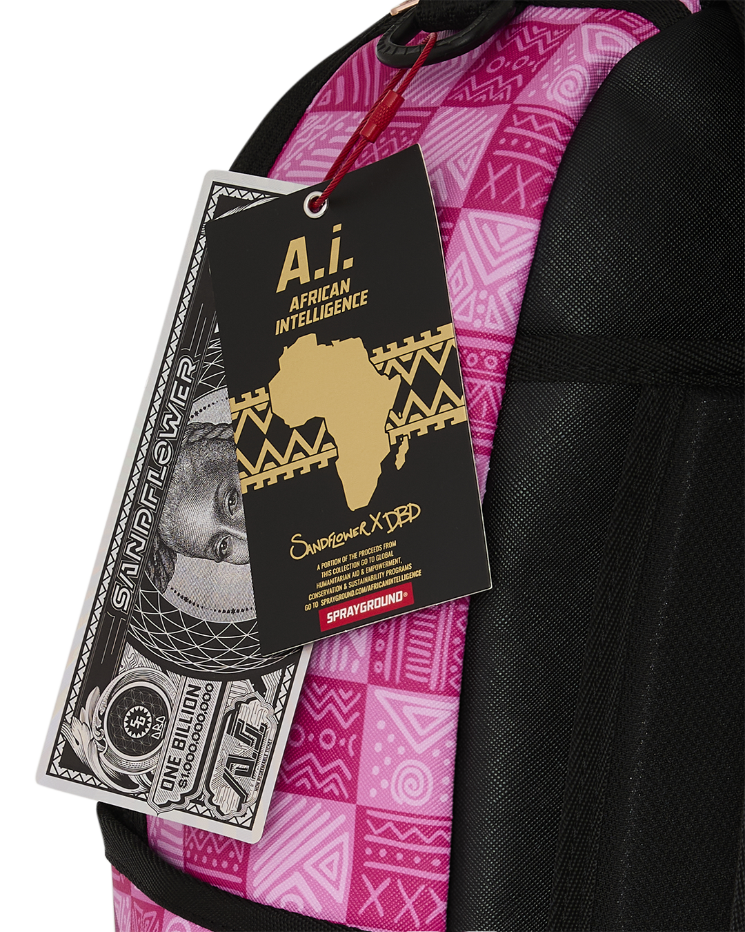 SPRAYGROUND® BACKPACK A.I. AFRICAN INTELLIGENCE THE SUNSET RESET BACKPACK - SANDFLOWER COLLAB