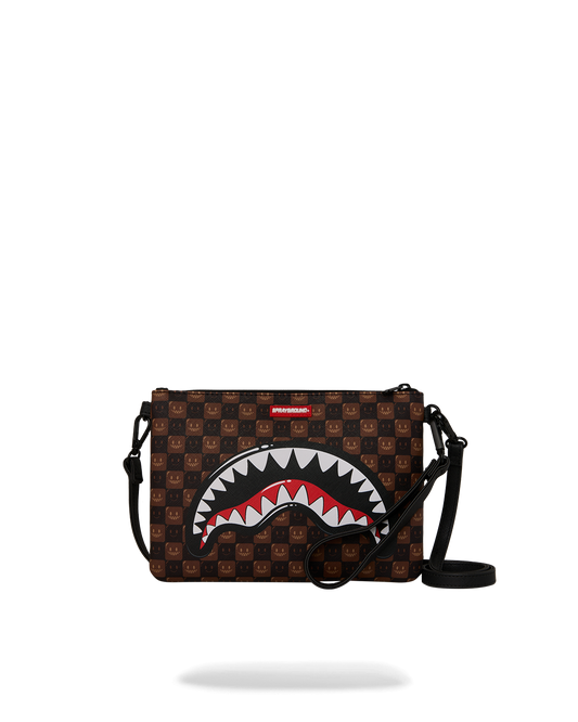 SPRAYGROUND® POUCHETTE SHARKS IN PARIS GRIN & GRIND CROSSOVER CLUTCH
