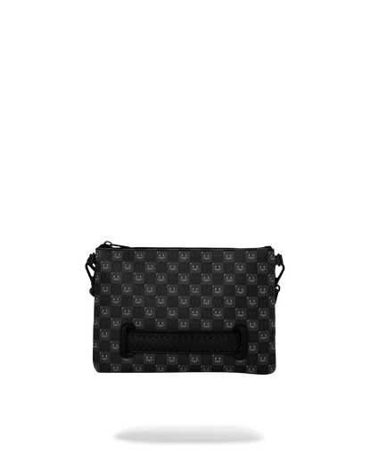 SPRAYGROUND® POUCHETTE SHARKS IN PARIS WTF BUBBLY BLACK CHECK CROSSOVER CLUTCH