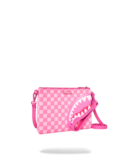 SPRAYGROUND® POUCHETTE SHINOBI SHARKS IN PARIS (PINK) CROSSOVER CLUTCH