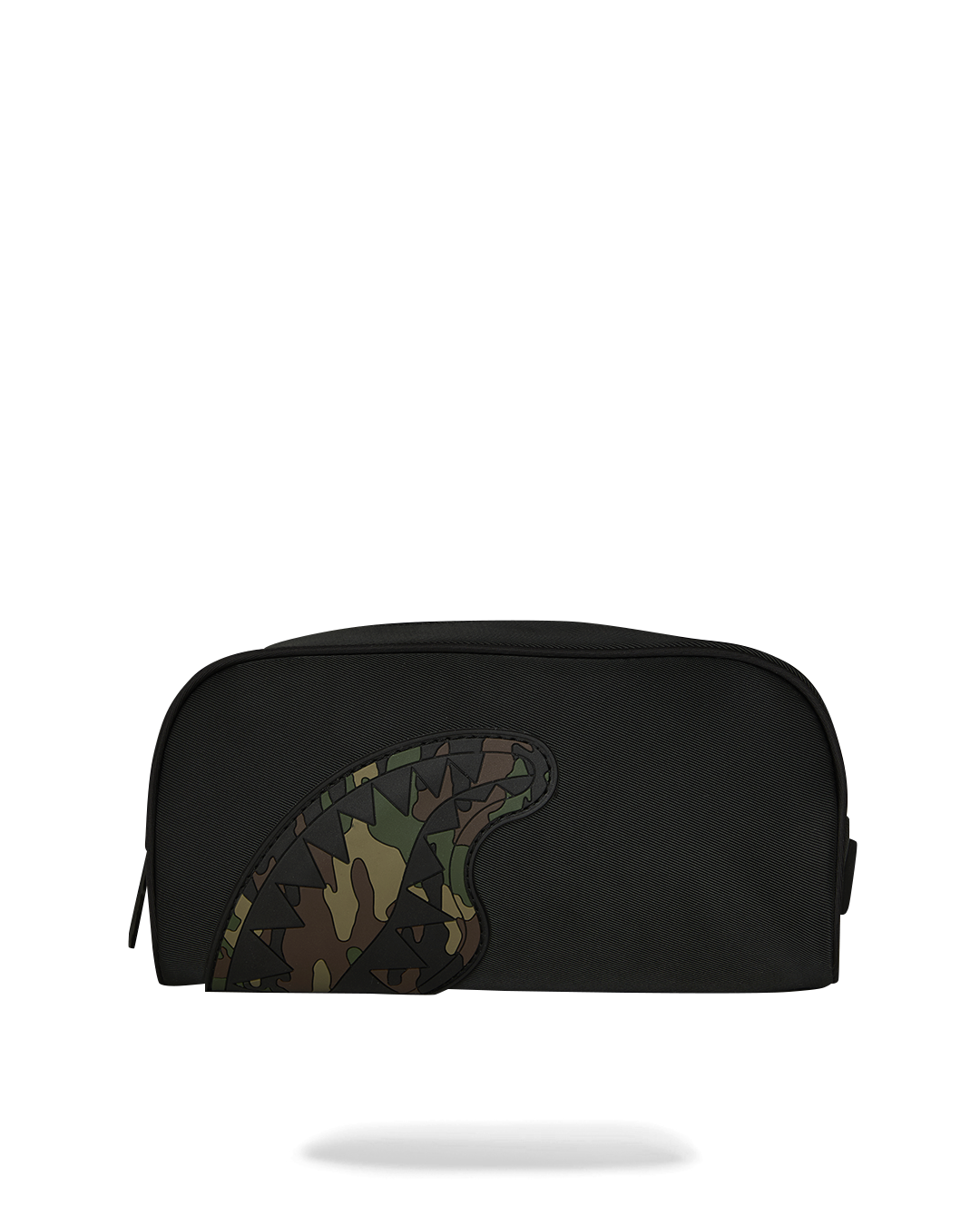 SPRAYGROUND® BACKPACK SHARK CENTRAL BLACK NYLON CAMO EMBOSSED SHARK POUCH