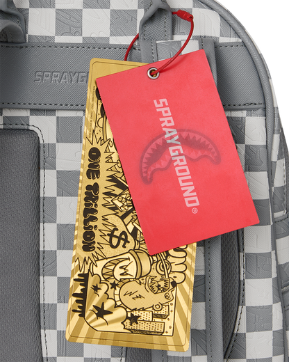 SPRAYGROUND® BACKPACK EMBOSSED CREAM CHECK SAVAGE BACKPACK