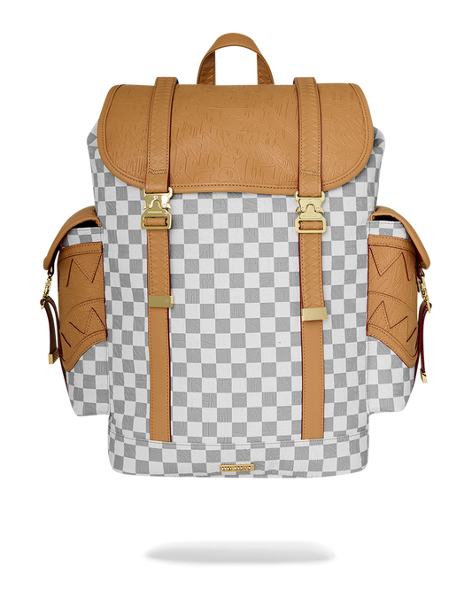 SPRAYGROUND® BACKPACK EMBOSSED CREAM CHECK MONTE CARLO