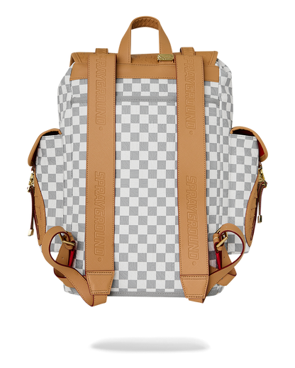 SPRAYGROUND® BACKPACK EMBOSSED CREAM CHECK MONTE CARLO