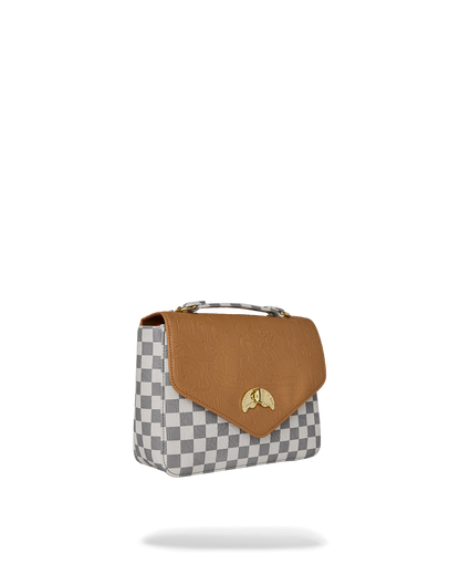 SPRAYGROUND® HANDBAG EMBOSSED CREAM CHECK HANDBAG