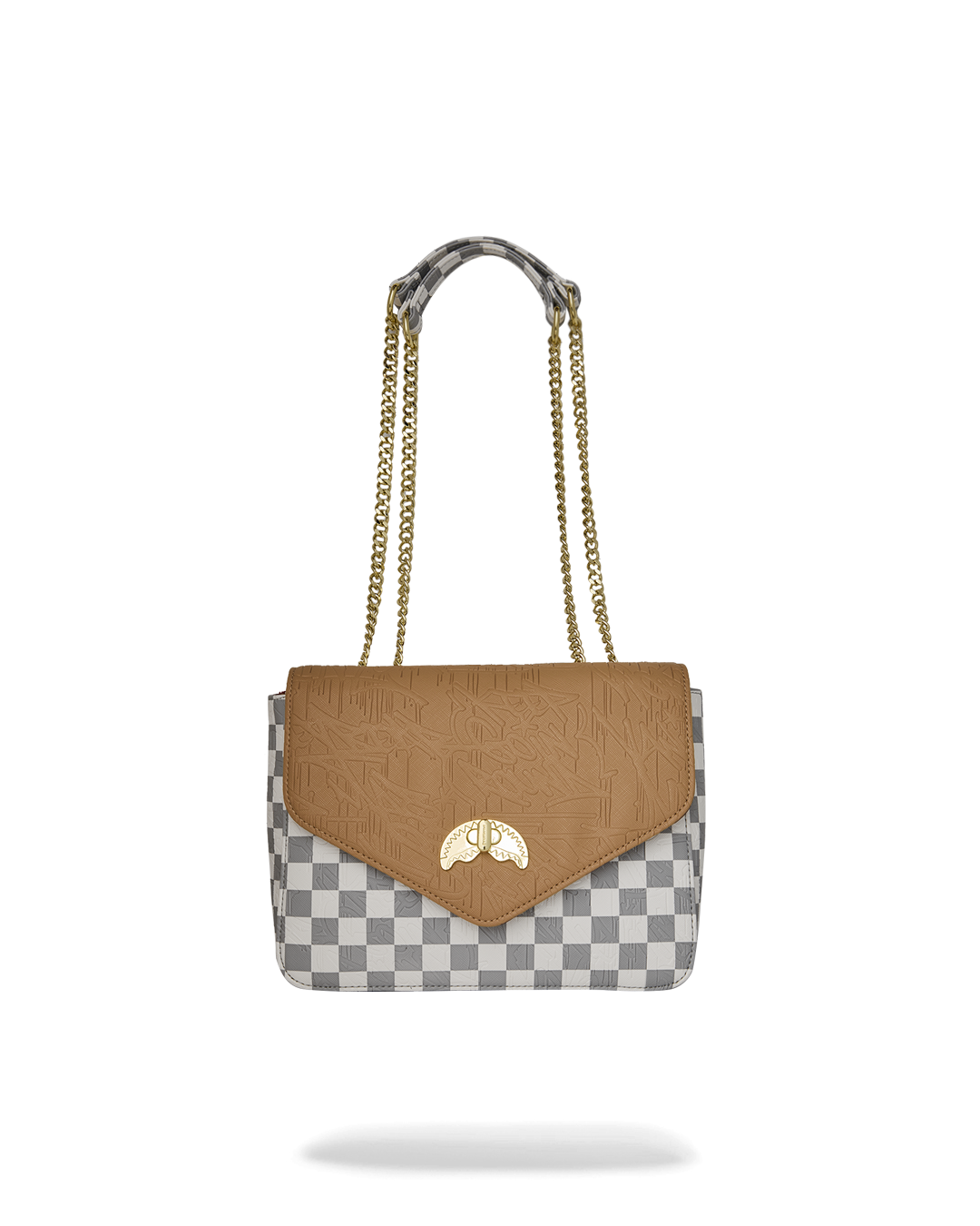 SPRAYGROUND® HANDBAG EMBOSSED CREAM CHECK HANDBAG