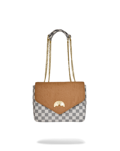 SPRAYGROUND® HANDBAG EMBOSSED CREAM CHECK HANDBAG