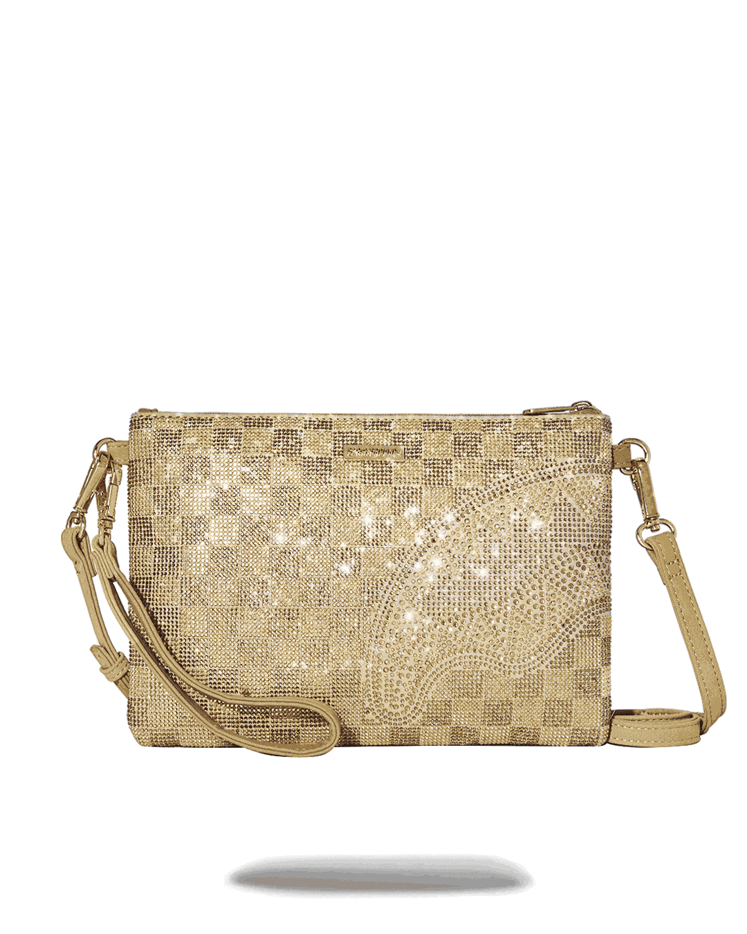 SPRAYGROUND® POUCHETTE 2 TONE GOLD TRINITY CROSSOVER CLUTCH