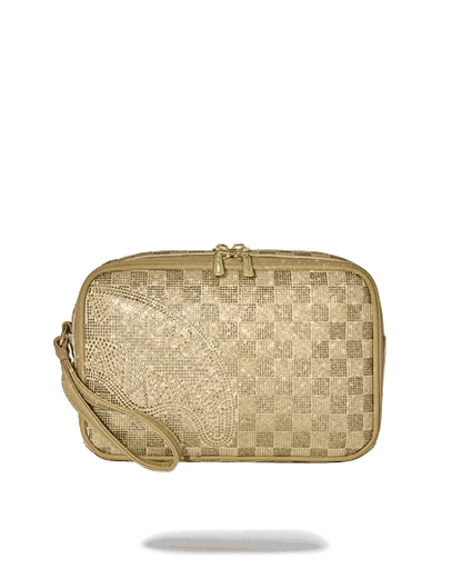 SPRAYGROUND® TOILETRY 2 TONE GOLD TRINITY TOILETRY BRICK